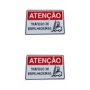 Ver imagem 1 de Kit 2 Placa de Sinalização Atencao Trafico de Empilhadeira