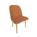 Ver imagem 2 de Kit 4 Cadeiras Sala Jantar Aço Champanhe Vianney Jbv Móveis: Terracota