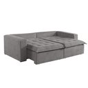 Ver imagem 4 de Sofá Cama 4 Lugares Retrátil Reclinável Linho M-184 Martins Cinza