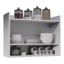 Ver imagem 4 de Armário Aéreo Cozinha Multiuso Cecília 70cm 02 Portas Branco - Desk Design
