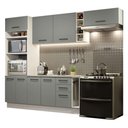 Ver imagem 3 de Armário de Cozinha Completa 290cm Branco Cinza Agata Madesa 04