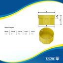 Ver imagem 4 de Caixinha De Luz Elétrica De Embutir Retangular PVC Amarela Para Instalações Elétricas 4”x4“