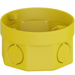 Caixinha De Luz Elétrica De Embutir Retangular PVC Amarela Para Instalações Elétricas 4”x4“ - 3 Caixinha De Luz Elétrica De Embutir Retangular PVC Amarela Para Instalações Elétricas 4”x4“ - 3