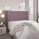 Ver imagem 2 de Cabeceira Anya Queen para Cama Box Estrutura Mdf-mdp Veludo Violeta Escuro Loja Sheep
