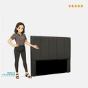 Ver imagem 5 de Cabeceira Anya Queen para Cama Box Estrutura Mdf-mdp Veludo Violeta Escuro Loja Sheep