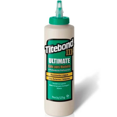 Cola para Madeira Titebond Ultimate Iii 525g Uso Profissional Interno e Externo