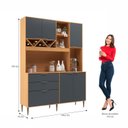 Ver imagem 4 de Conjunto Cozinha Sabrina 5 Portas 2 Gavetas 