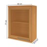 Armário Aéreo 1 Porta 60cm com Vidro Reflecta para Cozinha Modulada Madri - 5