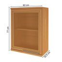 Ver imagem 5 de Armário Aéreo 1 Porta 60cm com Vidro Reflecta para Cozinha Modulada Madri Amarelo/Freijó