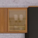 Ver imagem 4 de Armário Aéreo 1 Porta 60cm com Vidro Reflecta para Cozinha Modulada Madri Amarelo/Freijó