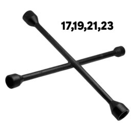 Chave de Roda Cruz Multifuncional em Aço Resistente 17mm 19mm 21mm 23mm - 3