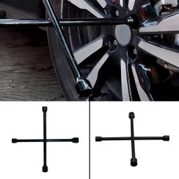 Chave de Roda Cruz Multifuncional em Aço Resistente 17mm 19mm 21mm 23mm - 7