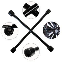Chave de Roda Cruz Multifuncional em Aço Resistente 17mm 19mm 21mm 23mm - 2