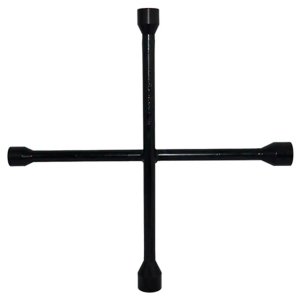 Chave de Roda Cruz Multifuncional em Aço Resistente 17mm 19mm 21mm 23mm