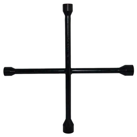 Chave de Roda Cruz Multifuncional em Aço Resistente 17mm 19mm 21mm 23mm