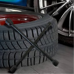Chave de Roda Cruz Multifuncional em Aço Resistente 17mm 19mm 21mm 23mm - 9