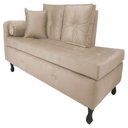 Ver imagem 2 de Recamier Cancun 140m Suede Bege Rosado - Dominic Decor