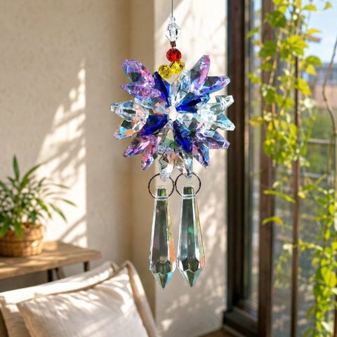 Cristal Suncatcher Jardim Feng Shui Bix 024