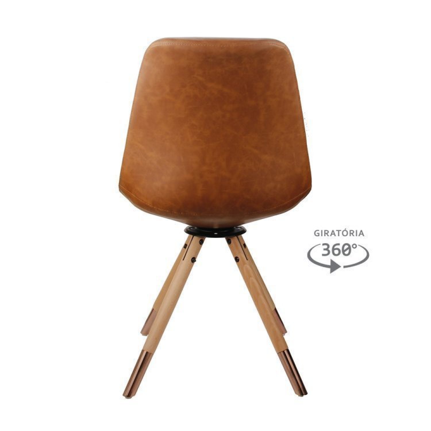 Conjunto Sala de Jantar Mesa Finlândia 120x75cm com 6 Cadeiras Luana Giratória Pu - 6