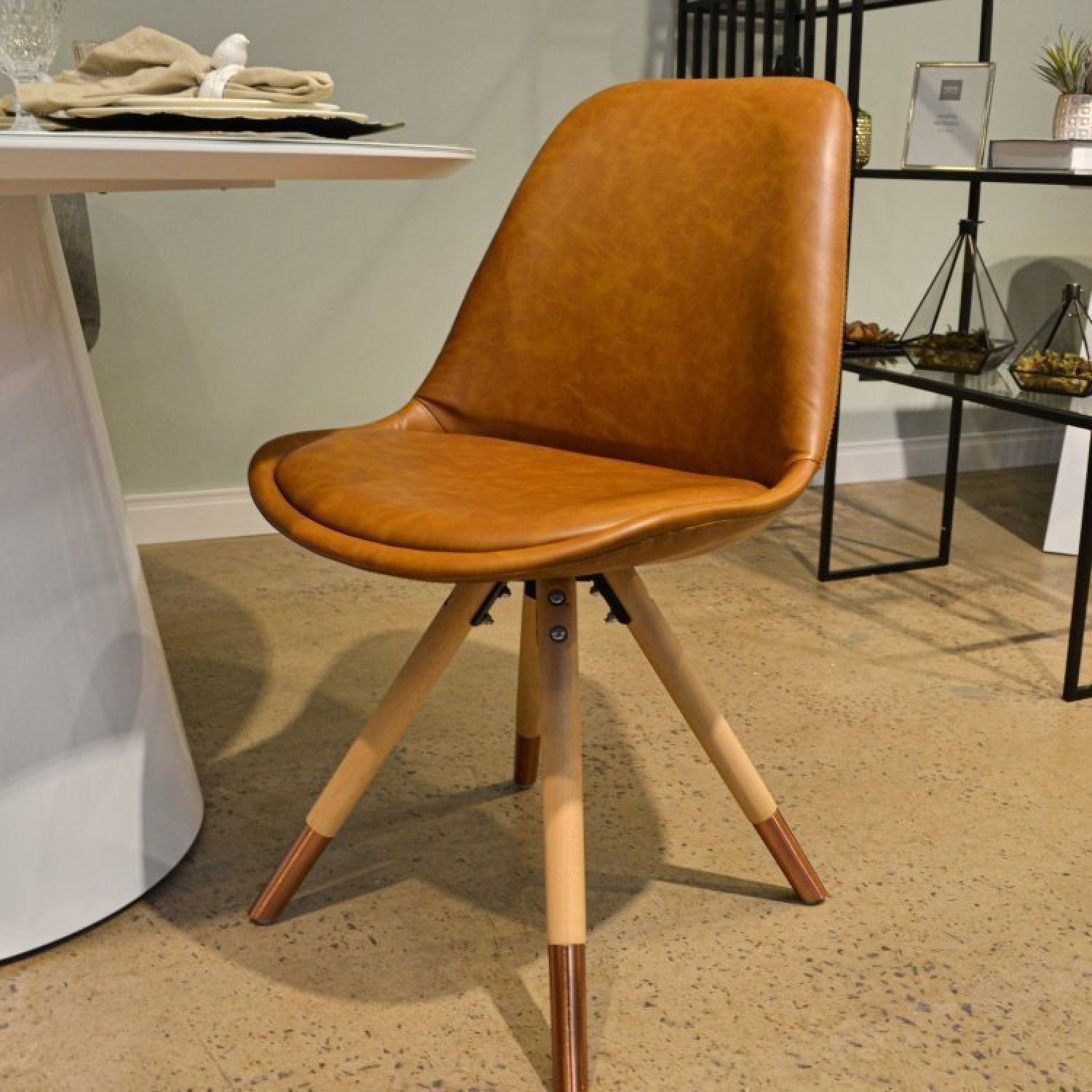 Conjunto Sala de Jantar Mesa Finlândia 120x75cm com 6 Cadeiras Luana Giratória Pu - 3
