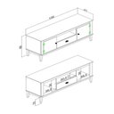 Ver imagem 4 de Rack Colonial Mel e Branco com 2 Portas e 1 Gaveta para Tvs de até 60 Polegadas Mb 1015
