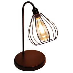 Abajur de Quarto Luminária Industrial Aramado Teardrop Preta - 1