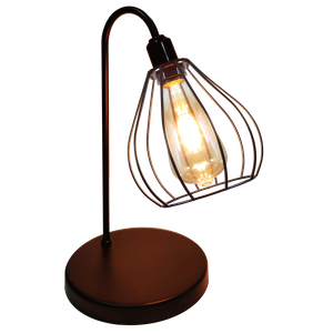 Abajur de Quarto Luminária Industrial Aramado Teardrop Preta