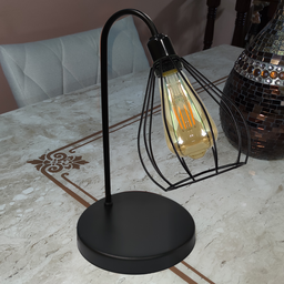 Abajur de Quarto Luminária Industrial Aramado Teardrop Preta - 3