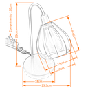 Ver imagem 2 de Abajur de Quarto Luminária Industrial Aramado Teardrop Preta