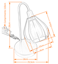 Ver imagem 2 de Abajur de Quarto Luminária Industrial Aramado Teardrop Preta