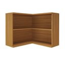 Ver imagem 3 de Armário Aéreo de Canto Reto 2 Portas com Vidros Reflecta para Cozinha Modulada Madri