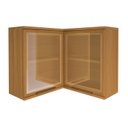 Ver imagem 4 de Armário Aéreo de Canto Reto 2 Portas com Vidros Reflecta para Cozinha Modulada Madri Amarelo/Freijó
