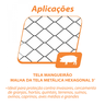 Tela Hexagonal Mangueirão Galv. 3" Fio 16 1,00x50m Rino Agro - 5