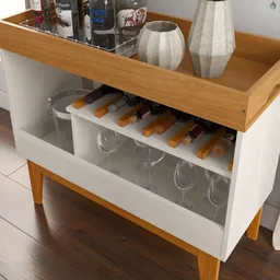 Aparador Sala Barzinho Dakar Organizador Bebidas Decoração Hall Entrada Cozinha Retrô - Off/madeira - 5 Aparador Sala Barzinho Dakar Organizador Bebidas Decoração Hall Entrada Cozinha Retrô - Off/madeira - 5