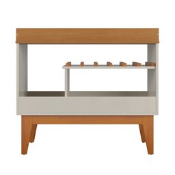 Aparador Sala Barzinho Dakar Organizador Bebidas Decoração Hall Entrada Cozinha Retrô - Off/madeira - 1 Aparador Sala Barzinho Dakar Organizador Bebidas Decoração Hall Entrada Cozinha Retrô - Off/madeira - 1