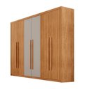 Ver imagem 3 de Guarda Roupa Casal Toronto 100 MDF 6 Portas e 2 Gavetas Moderna Mobília