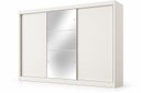 Ver imagem 3 de Guarda Roupa Casal com Espelho 3 Portas 6 Gavetas Wood Branco