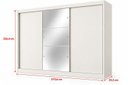Ver imagem 4 de Guarda Roupa Casal com Espelho 3 Portas 6 Gavetas Wood Branco