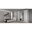 Ver imagem 5 de Guarda Roupa Casal com Espelho 3 Portas 6 Gavetas Wood Branco