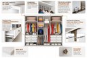 Ver imagem 6 de Guarda Roupa Casal com Espelho 3 Portas 6 Gavetas Wood Branco