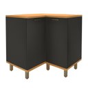 Ver imagem 4 de Balcão de Canto Reto com Tampo 2 Portas para Cozinha Modulada Madri