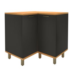 Balcão de Canto Reto com Tampo 2 Portas para Cozinha Modulada Madri - 3