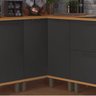 Balcão de Canto Reto com Tampo 2 Portas para Cozinha Modulada Madri - 2