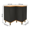 Ver imagem 5 de Balcão de Canto Reto com Tampo 2 Portas para Cozinha Modulada Madri