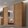 Guarda Roupa Casal com Espelho 3 Portas 6 Gavetas Wood  - 1