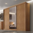 Ver imagem 1 de Guarda Roupa Casal com Espelho 3 Portas 6 Gavetas Wood Marrom/Cumaru