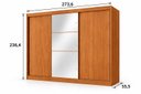 Ver imagem 4 de Guarda Roupa Casal com Espelho 3 Portas 6 Gavetas Wood Marrom/Cinamomo