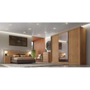 Ver imagem 5 de Guarda Roupa Casal com Espelho 3 Portas 6 Gavetas Wood Marrom/Cumaru