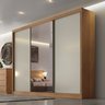 Guarda Roupa Casal com Espelho 3 Portas 6 Gavetas Wood  - 1