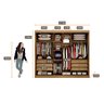 Guarda Roupa Casal com Espelho 3 Portas 6 Gavetas Wood  - 4
